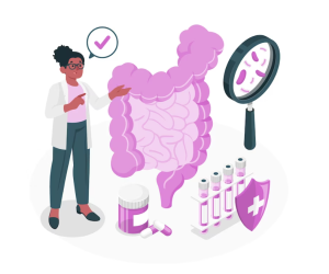  Digestive health insights Illustration showcasing the gut microbiome and its impact on overall well-being"